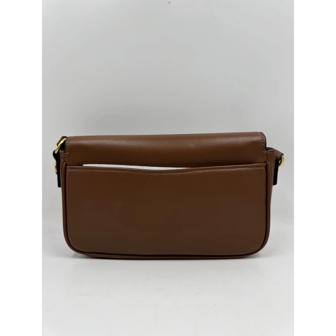 LQ-WITH-QUEEN真皮女包圆牙豆腐棕色0503