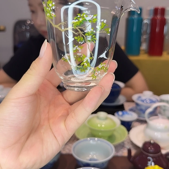 高透亮玻璃公道杯