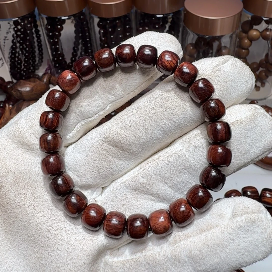 黄花梨/降香黄檀手串/手链海南黄花梨精工8✖️9红褐色老油梨