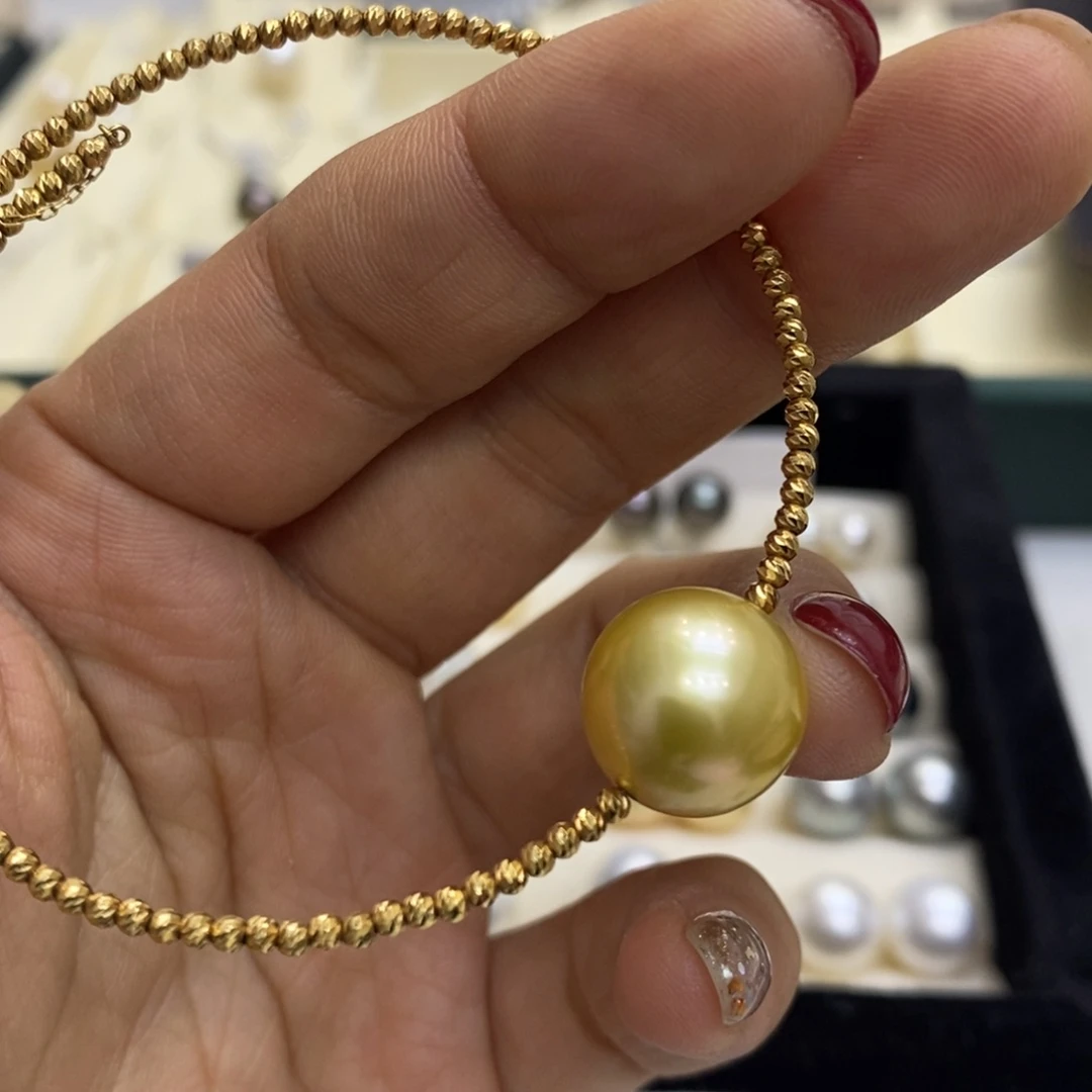 淡水珍珠手镯18K金镶嵌