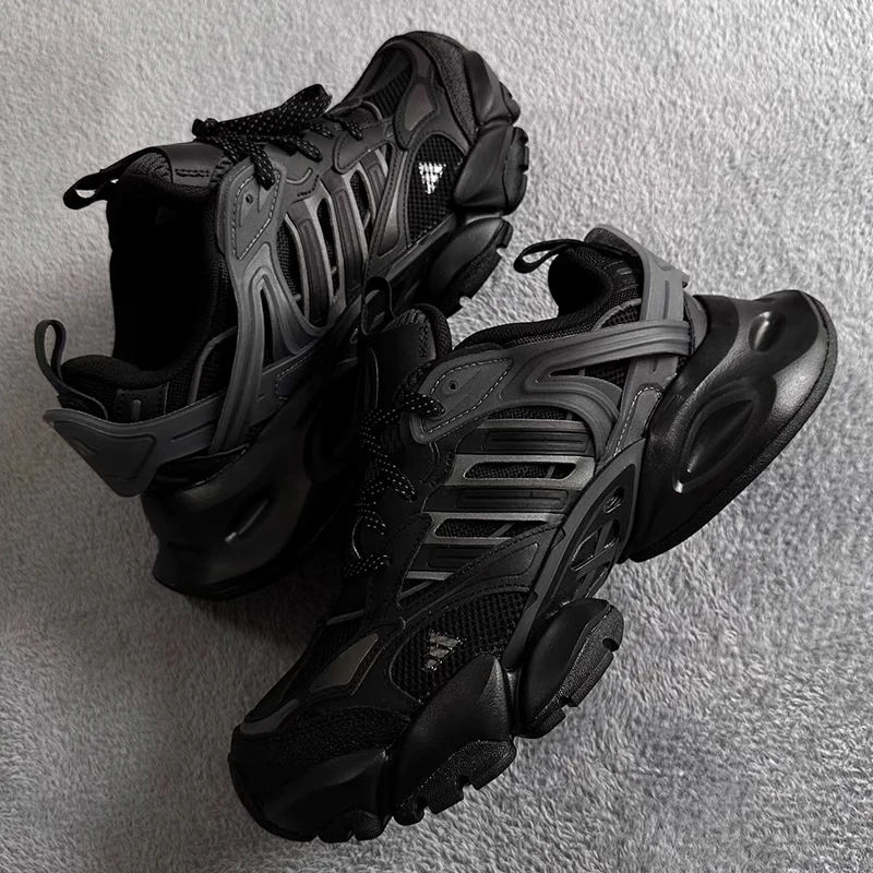 阿迪达斯复古老爹鞋男女鞋2025新款XLG Runner轻机甲厚底休闲鞋