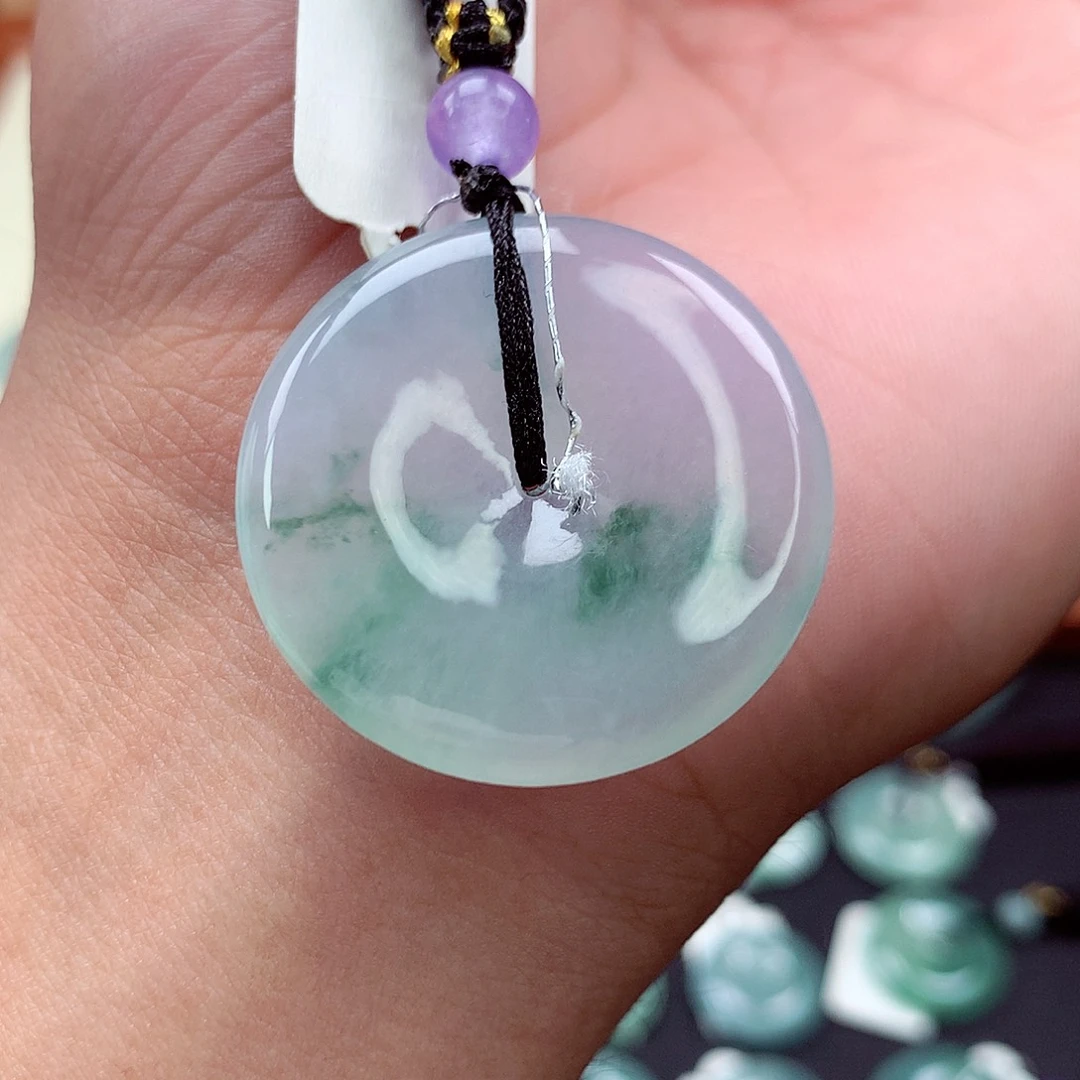 翡翠未镶嵌颈饰42 尺寸32.3-5.5