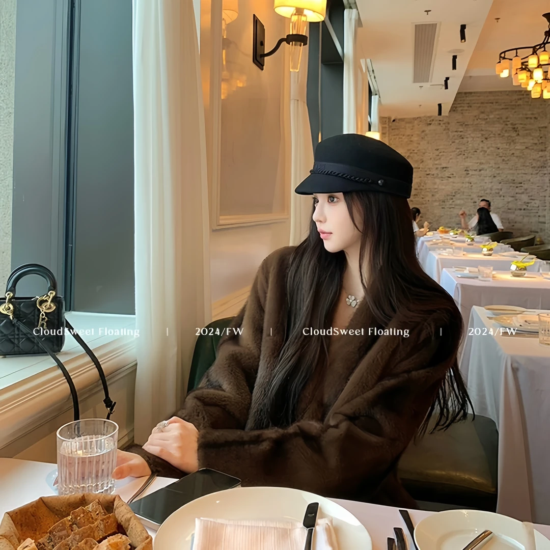 2026新款老钱风女环保毛毛外套【周粥】高级感气质保暖加厚气质百搭