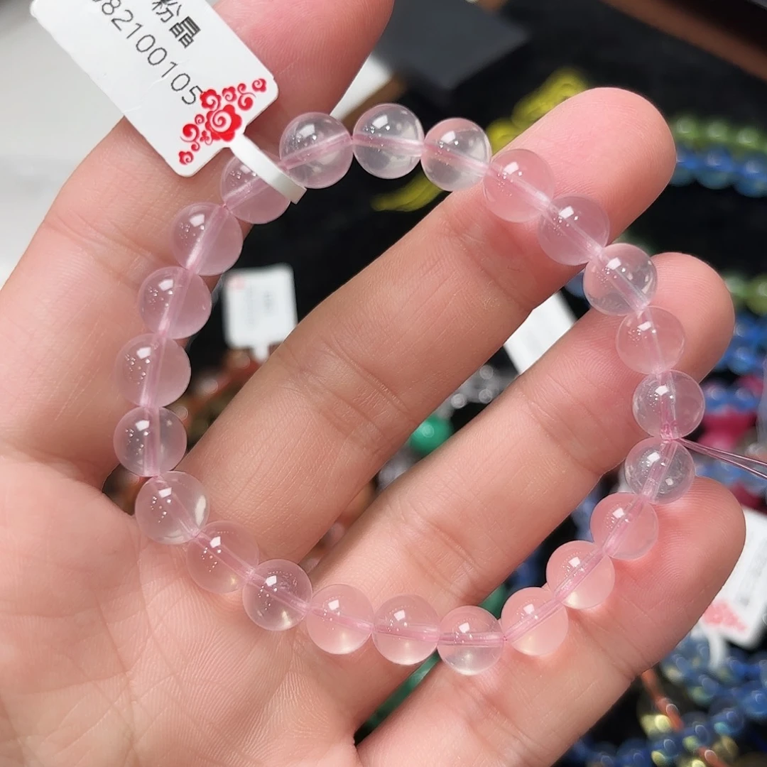 悠***悠未镶嵌手串水晶粉晶