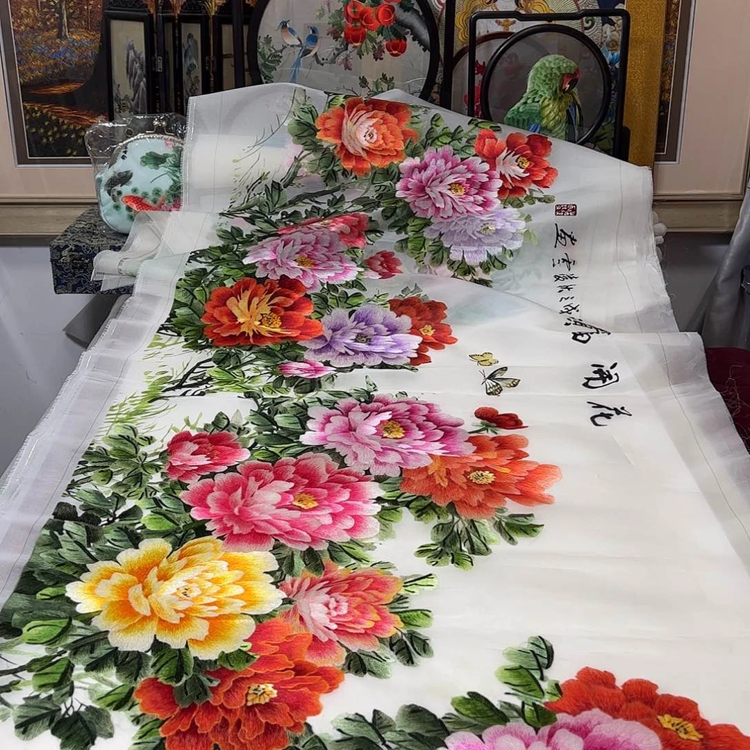 刺绣纯手工刺绣画