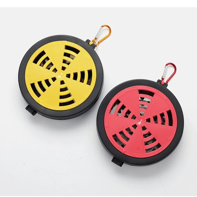 户外便携式蚊香盘架随身可挂式蚊香托盘家用带盖不锈钢蚊香盒