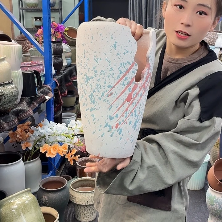 20×37 -粗陶花盆有孔-买买买