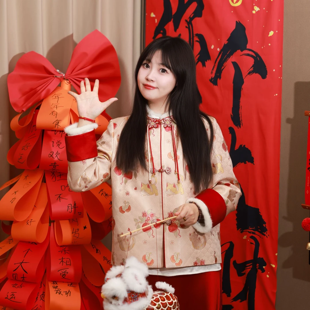 【锦说欢喜】‘平安万事喵’李德喜正品非遗宋锦外套83582