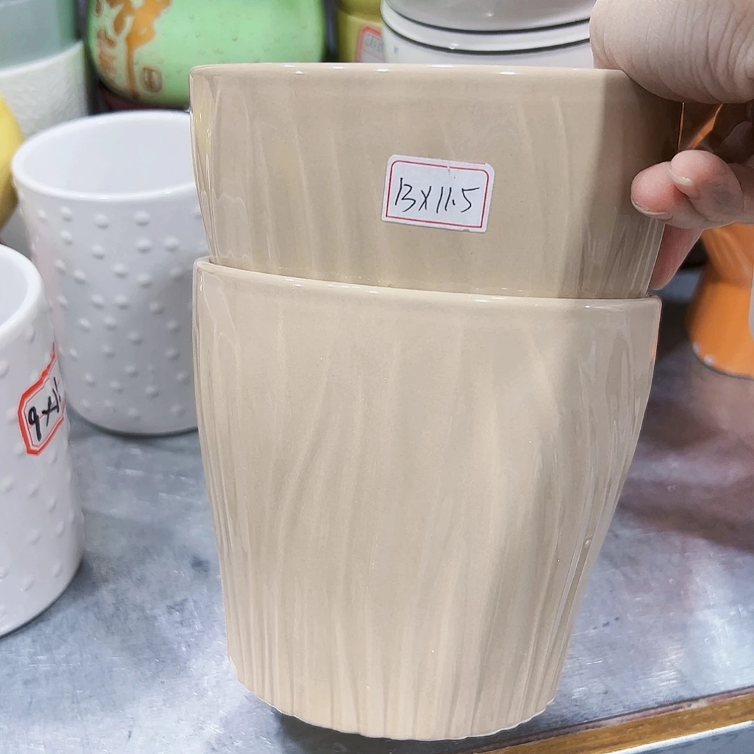 有孔外贸尾单陶瓷花盆凑单10米包邮