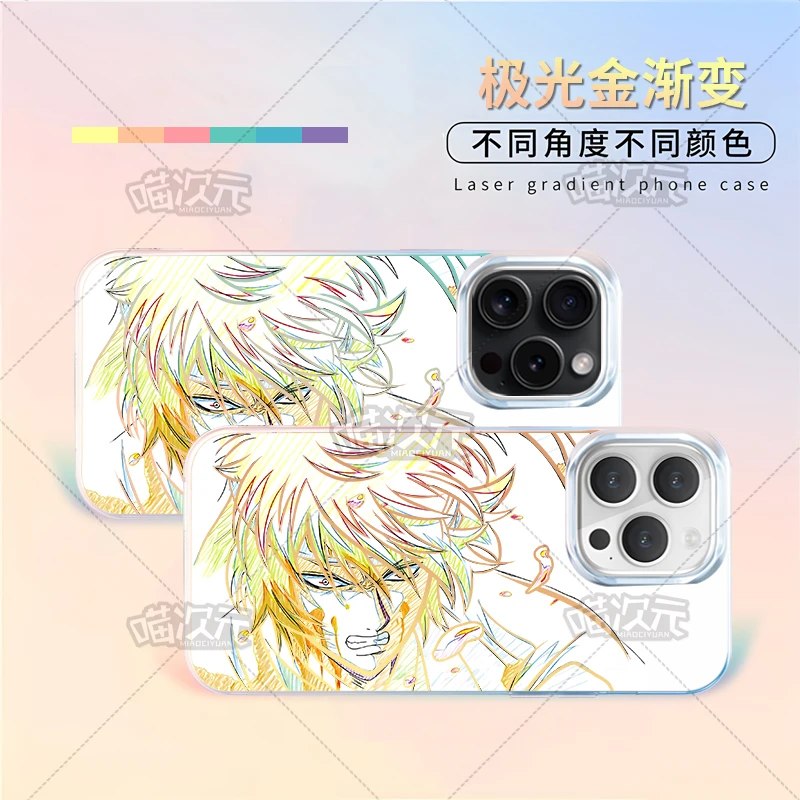 银魂坂田银时适用苹果华为vivo一加iPhone小米红米极光金手机壳