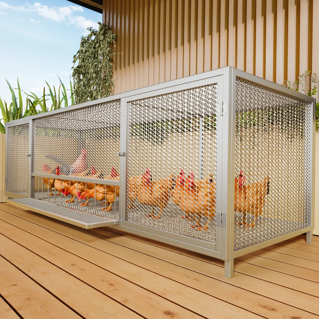 鸡笼子家用室外大号方管防雨农村密网防黄鼠狼自动清粪小鸡养殖笼