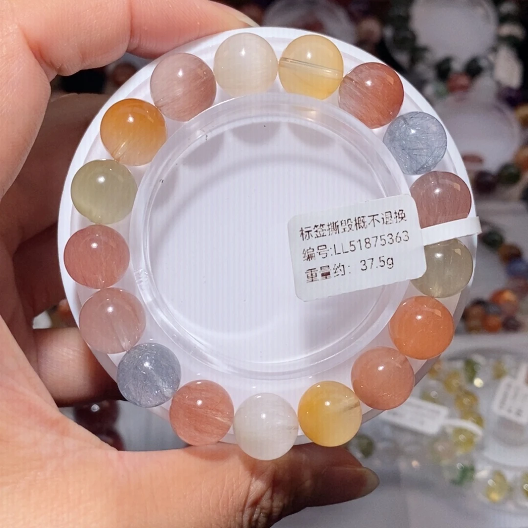 水晶未镶嵌手链彩兔毛手链11.5