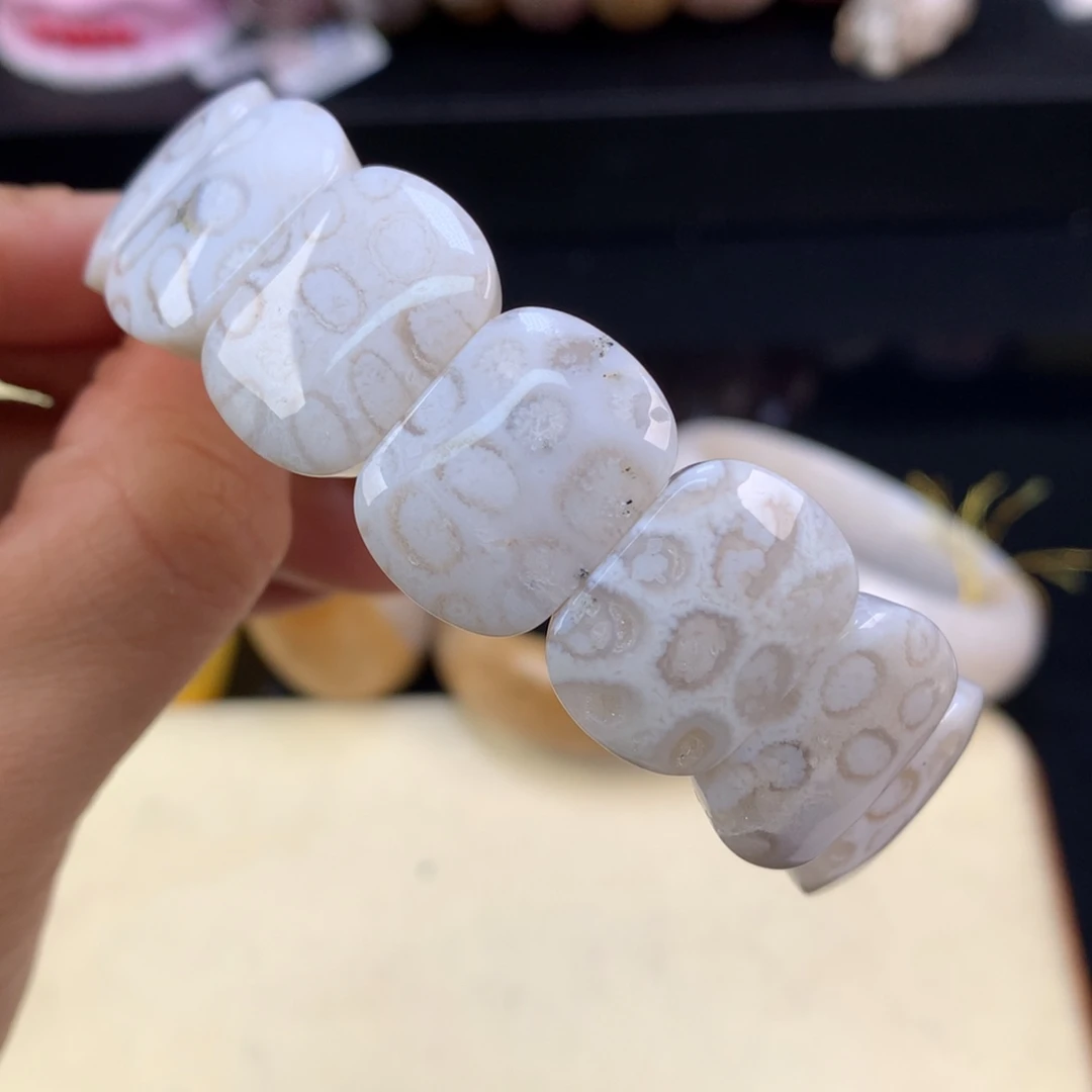 硅化珊瑚（珊瑚玉）未镶嵌吊坠(赠链)（56号）200漏100白共生