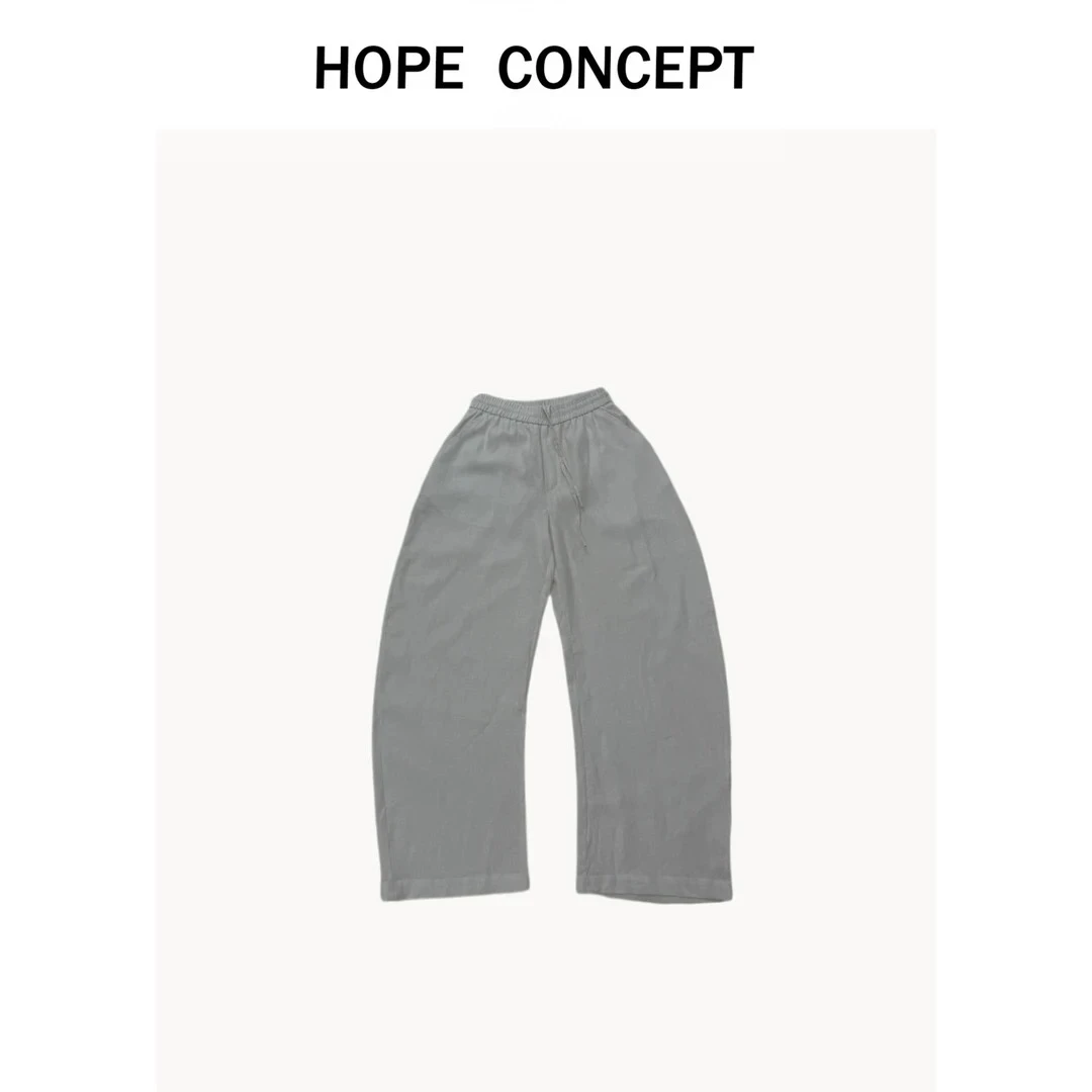 24105#HOPECONCEPT承包夏天的亚麻 天然空调松弛感弯刀阔腿裤