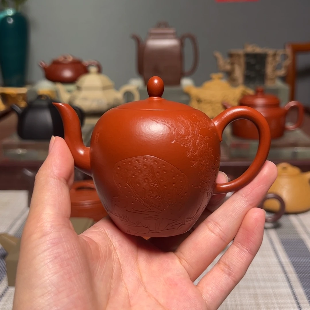 茶壶紫砂全手工小煤窑朱泥美人肩150cc