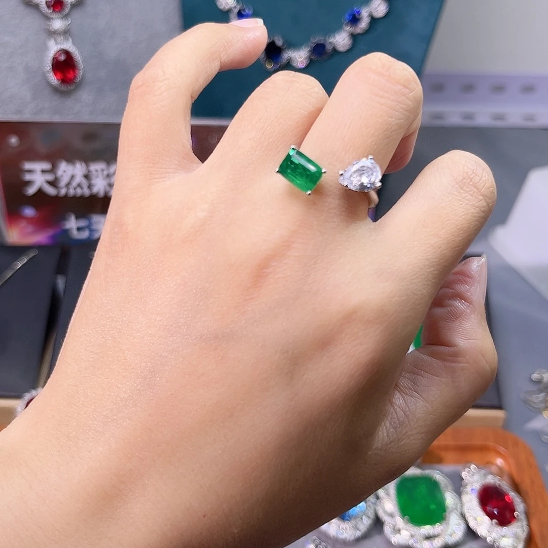 银S925镶嵌戒指祖母绿22