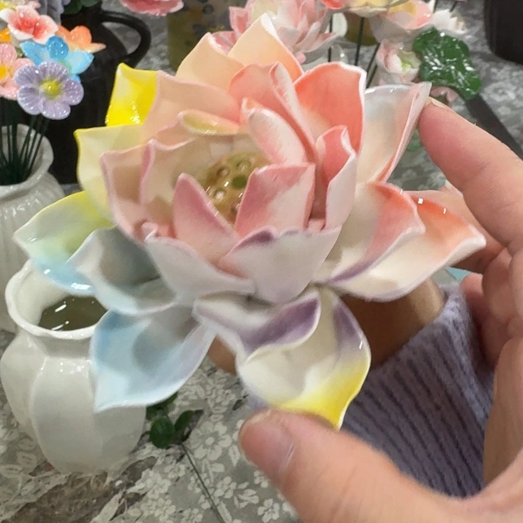 陶瓷花拍满20元发货，爱退款拉黑