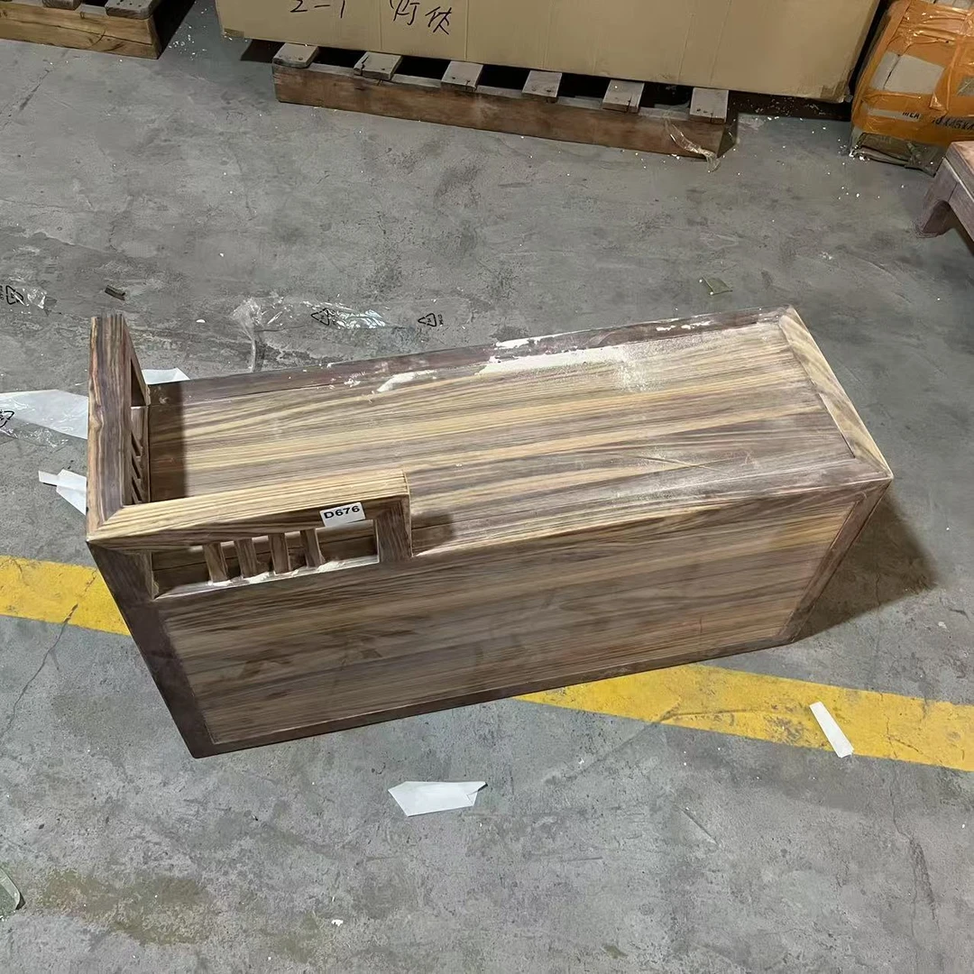 D676（无抽，白胚瑕疵，单扶手）实木沙发扶手 88*30*40CM尾货（铁2）