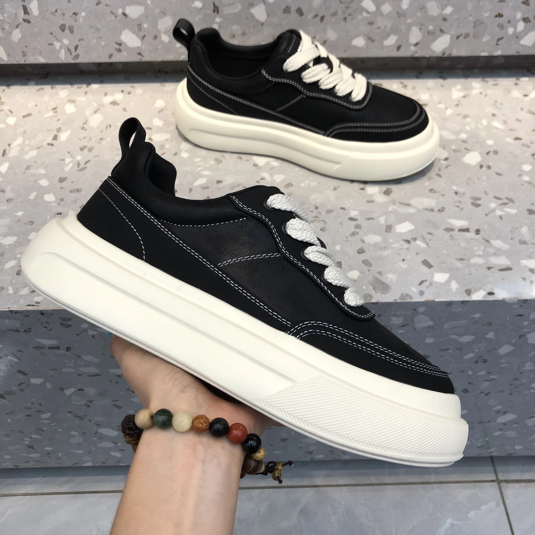 高端潮牌休闲板鞋男鞋厚底运动休闲鞋休闲韩版板鞋夏季潮流系带