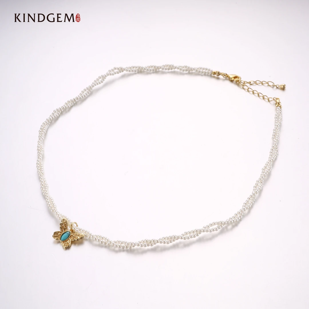 铜合金仿珍珠项链 BV54XIPC-27189新款经典小众轻奢气质时尚项链