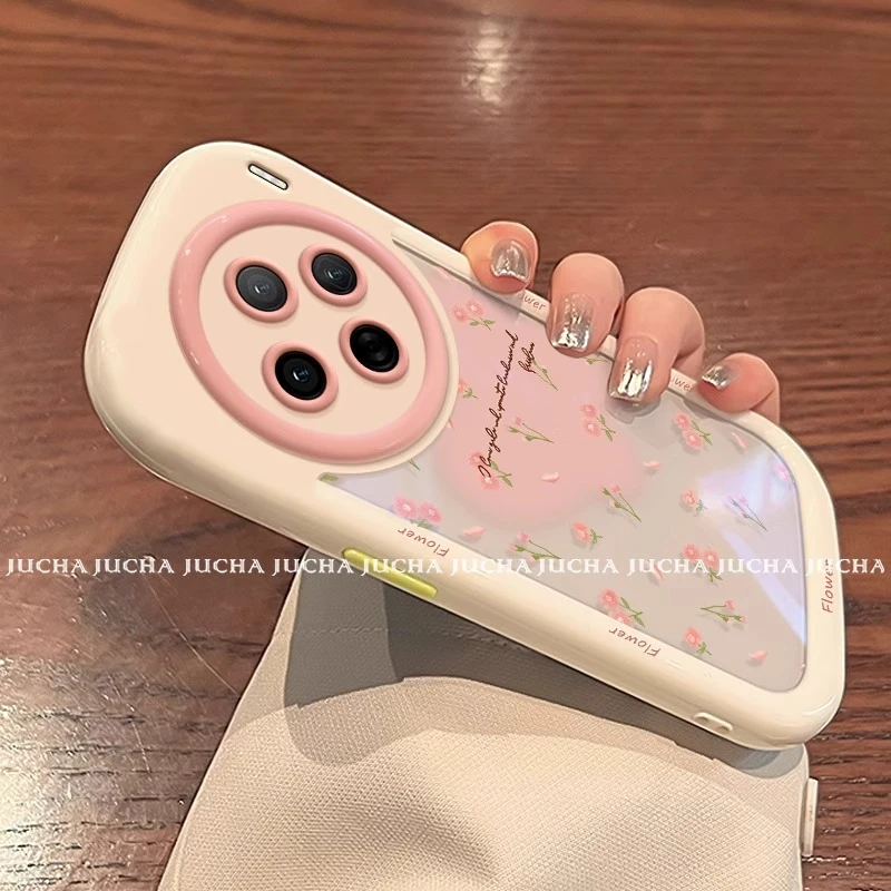 粉色碎花适用vivox200s手机壳防摔清新高级感x200ultra新款奶油壳