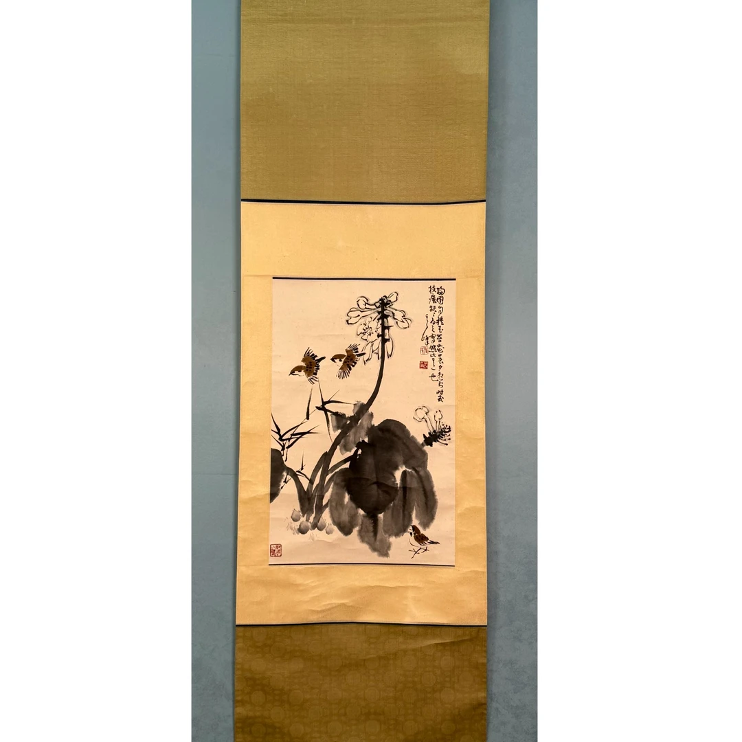 S-21203 SQF 花鸟立轴 68*46cm 约3平尺