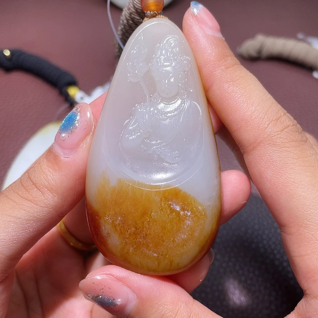 和田玉未镶嵌挂件C