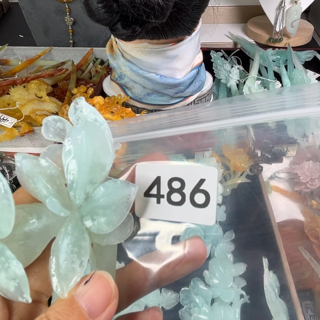 岫玉未镶嵌发饰重***豆