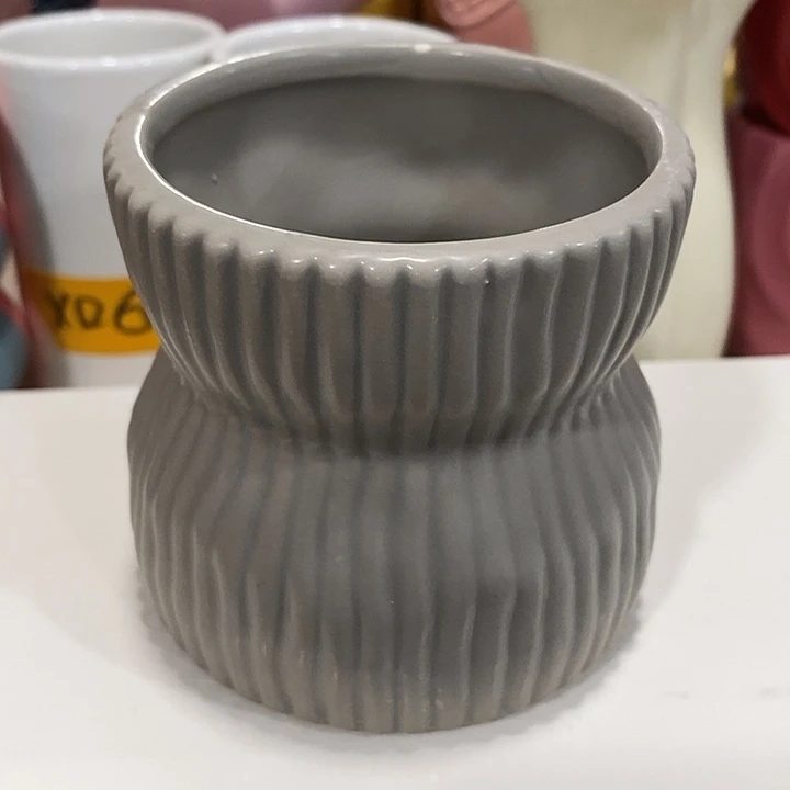 陶盆有孔 瑕疵针孔漏釉介意勿拍外高 8外口8