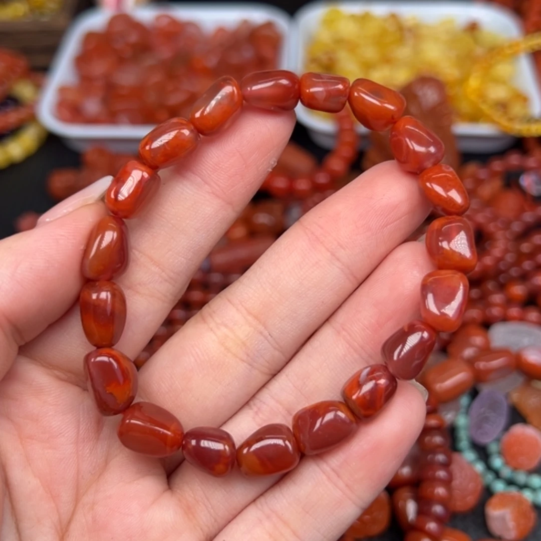 南红玛瑙未镶嵌手链