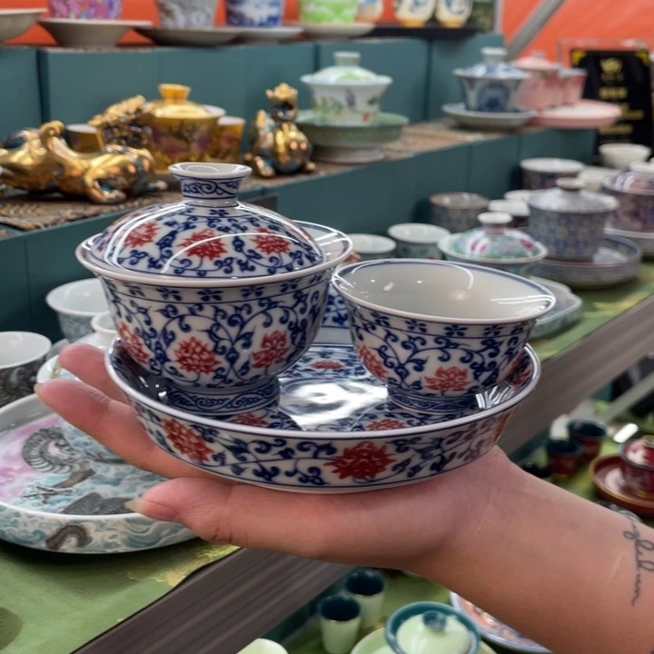 景德镇陶瓷盖碗茶具