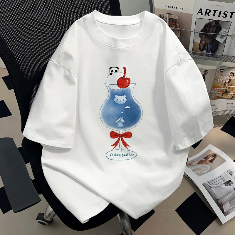 jtrt潮牌美式宽松纯棉短袖T恤男女夏季创意印花chic潮流情侣上衣