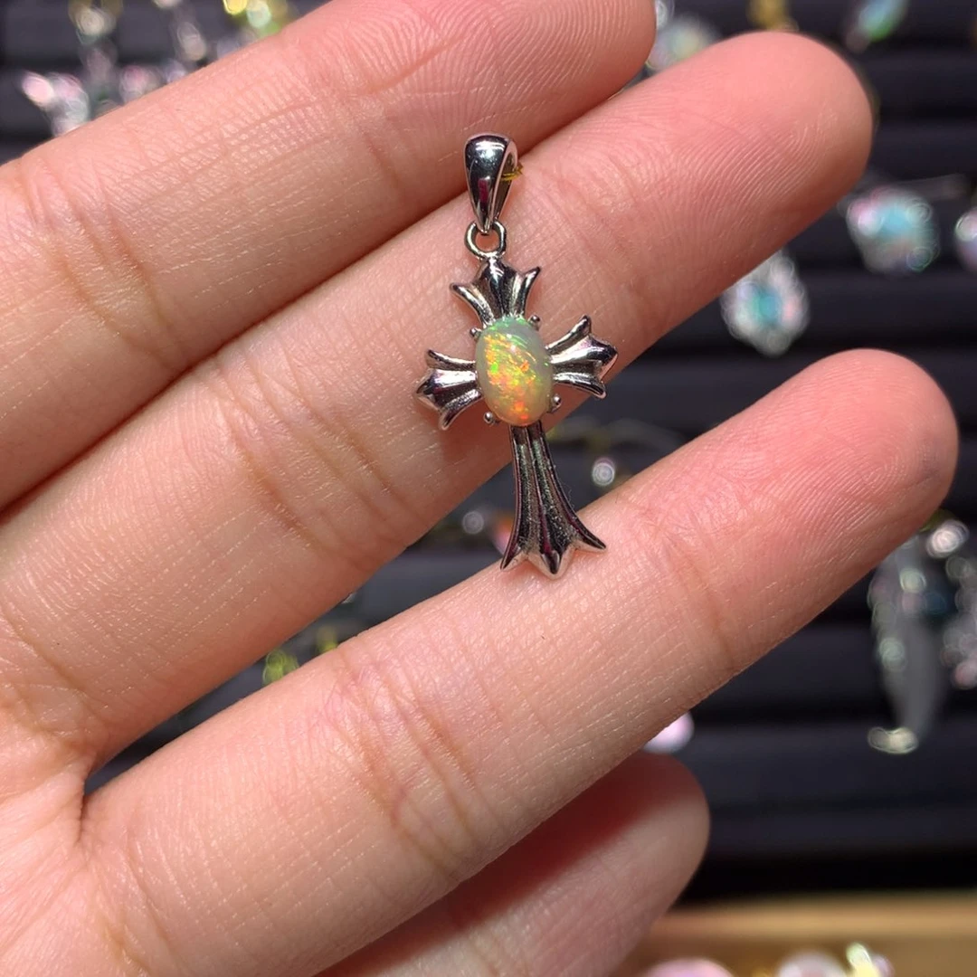 银S925镶嵌欧泊吊坠福利款不退不换