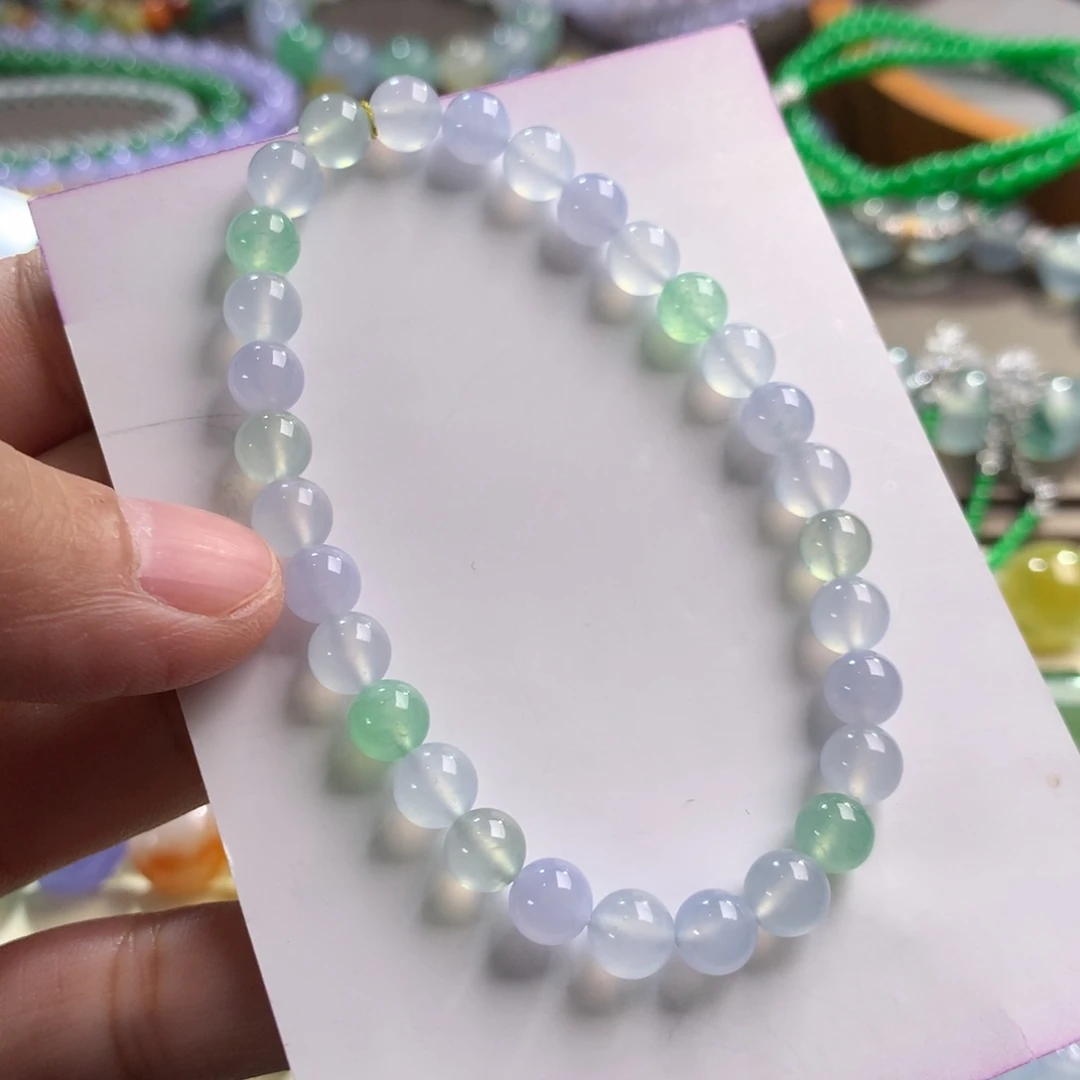 翡翠手链未镶嵌卡6