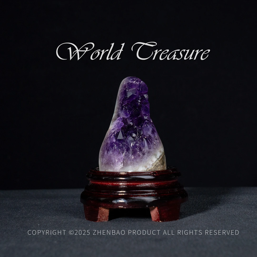 天然水晶紫晶簇摆件/多样性发/P12819