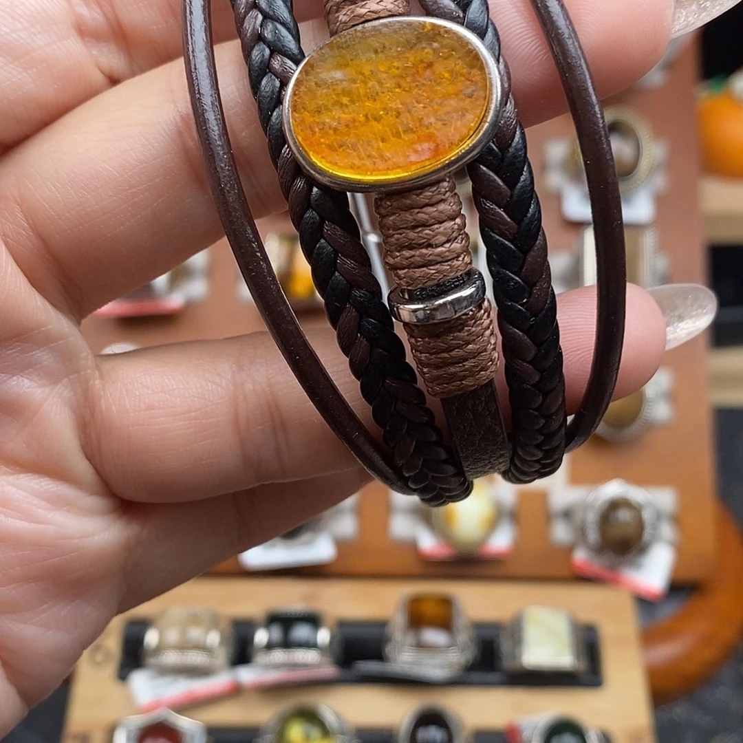 未镶嵌琥珀手链琥珀