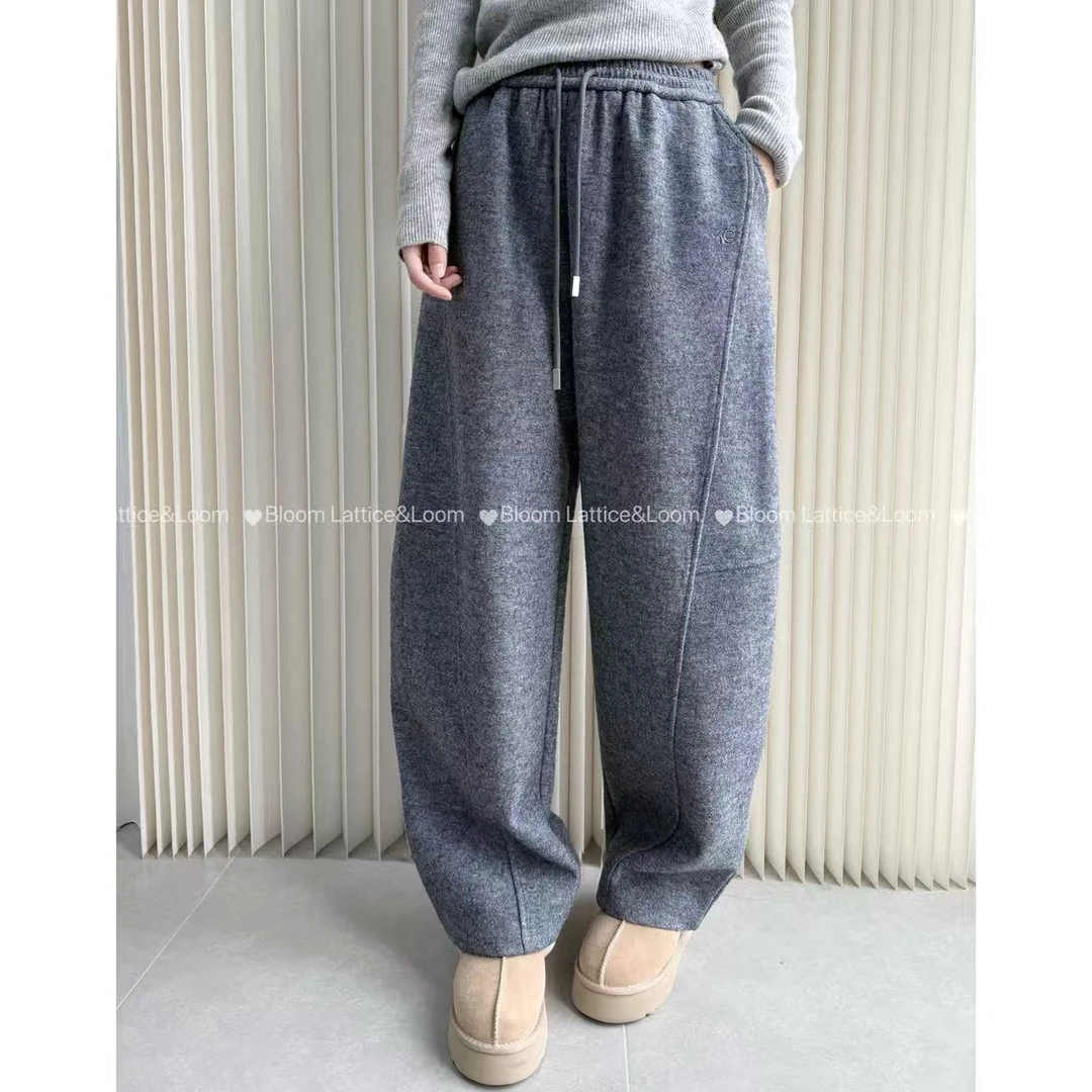 PCNY「素净轮廓」不理理冬季新款小众女装洋气时尚百搭休闲阔腿裤