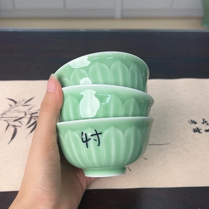 龙泉云间青瓷小米茶器