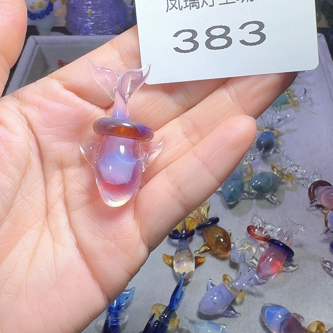 鹿***岁玻璃吊坠（不含链）383鲸鱼吊坠