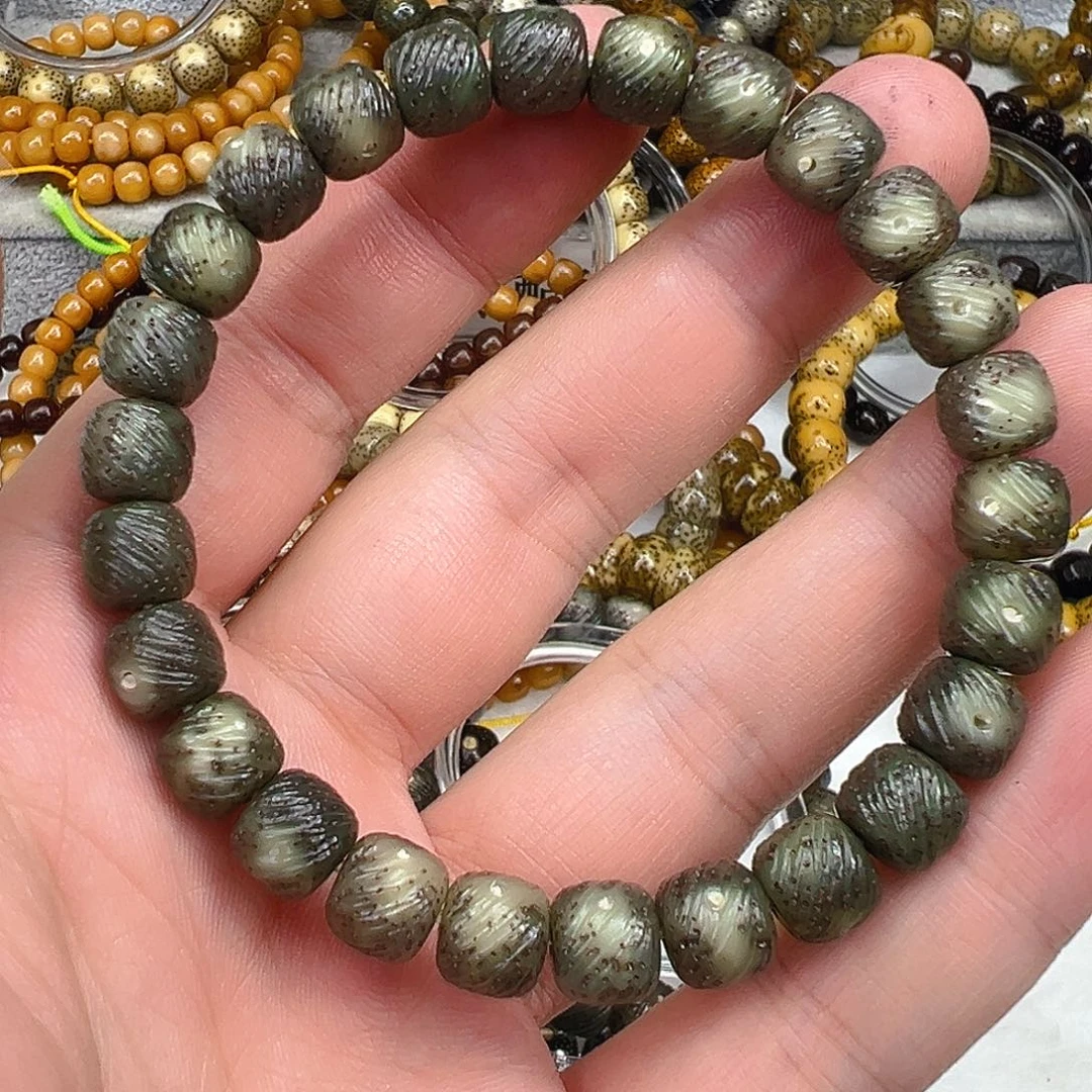 继***手星月菩提手串110爱谁谁糯冰石玉星月菩提拉丝0.9