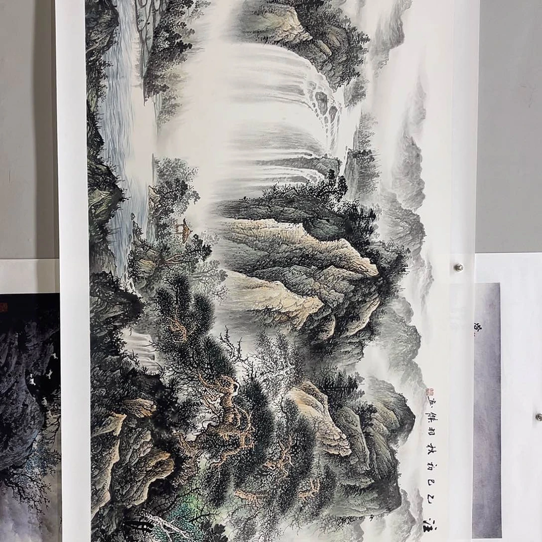 国画梁羽杰240/100青绿山水