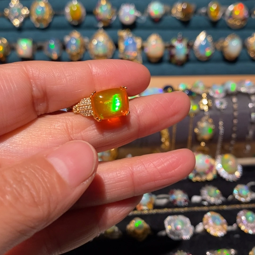 欧泊银S925镶嵌戒指