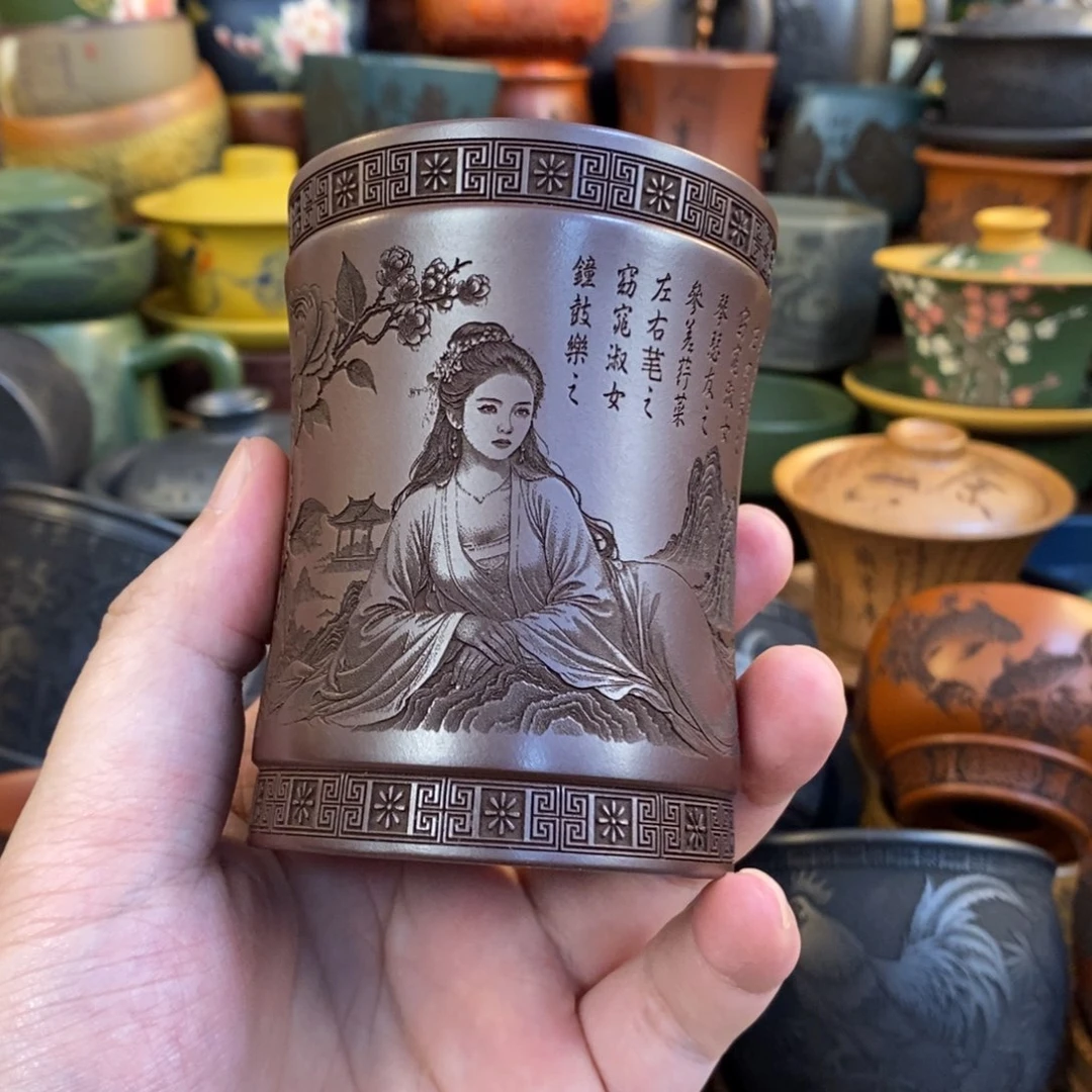紫砂公道杯宜兴全手工紫砂杯