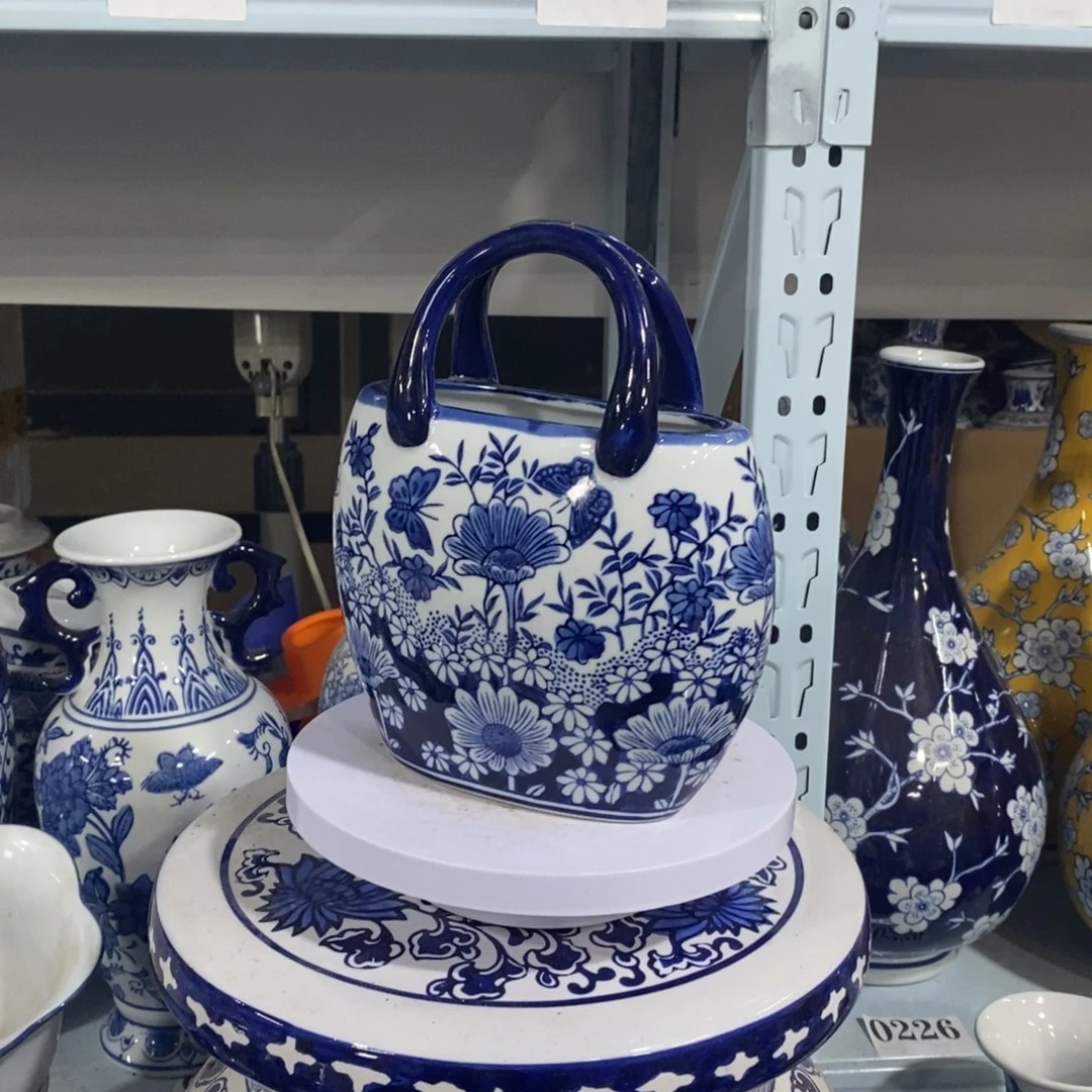 瓶手提包花瓶摆件花瓶