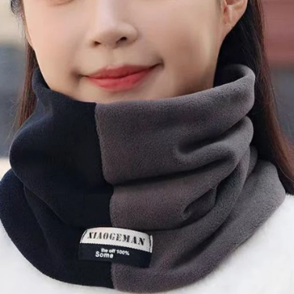 男女拼色脖套保暖护脸防风骑行套头围脖百搭加绒秋冬季