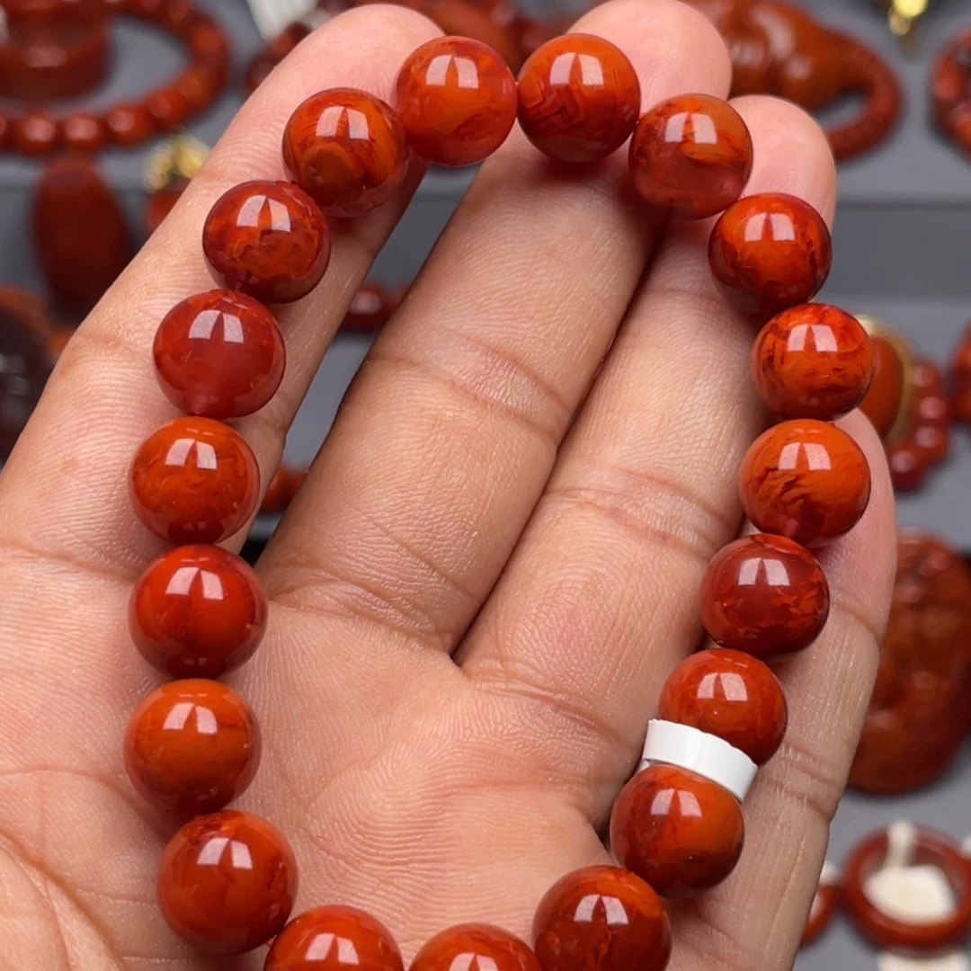 未镶嵌南红玛瑙珠宝奇石单圈10