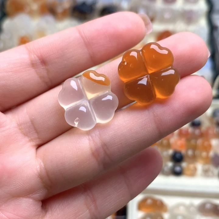 玛瑙/玉髓未镶嵌玛瑙四叶草