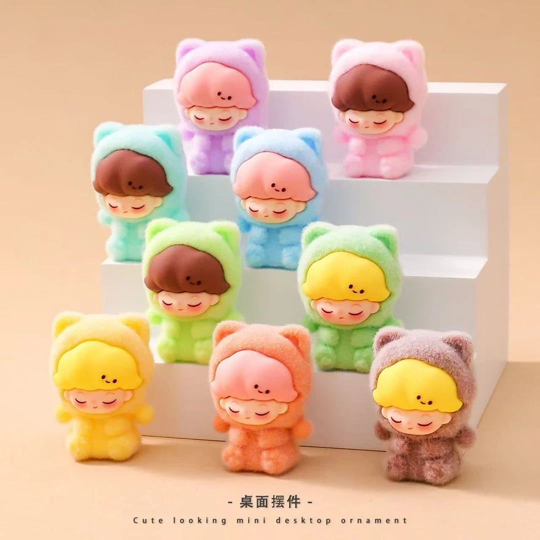 【九宫格】植绒猫猫树脂DIY创意可爱摆件