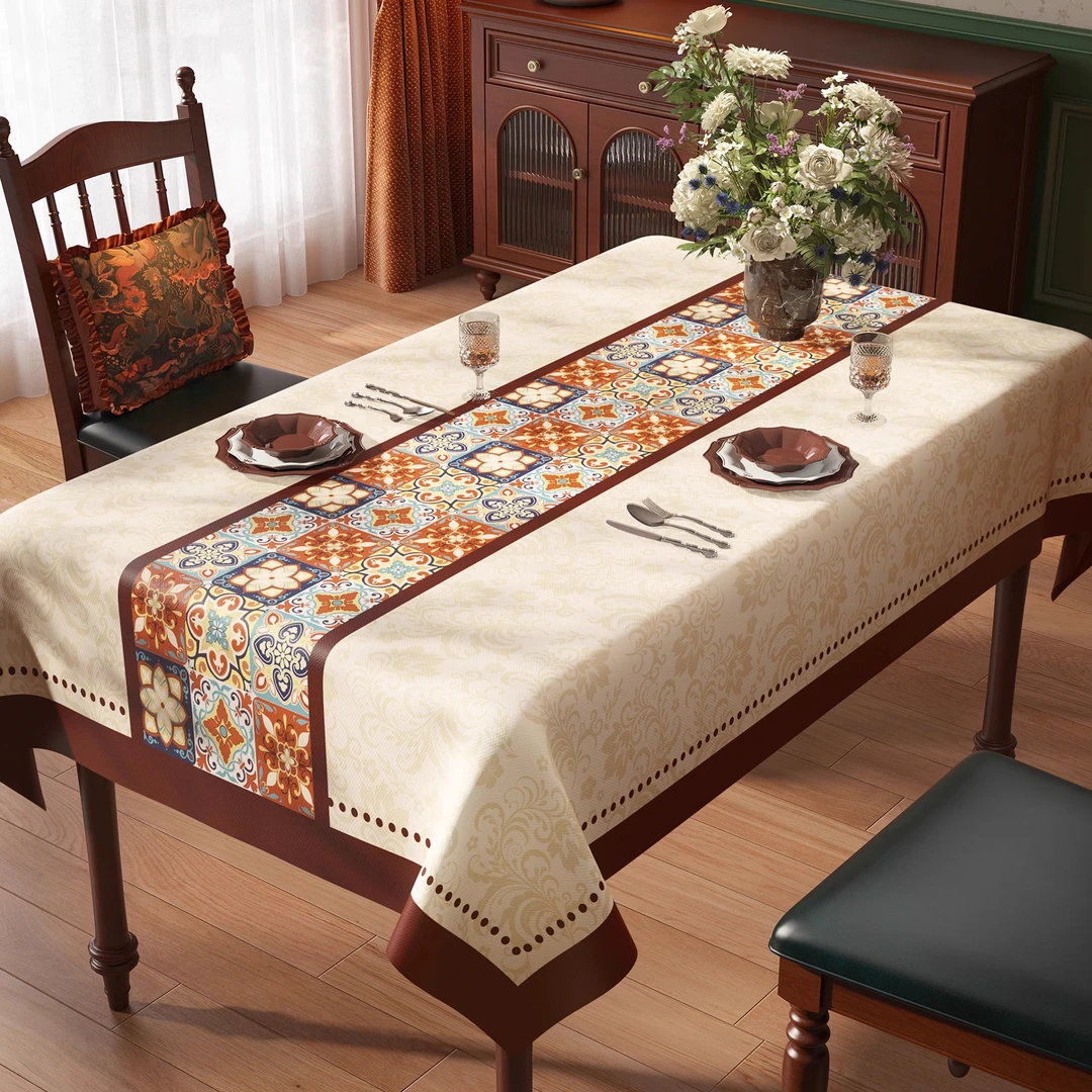 美式餐桌桌布防水防油免洗防烫pvc桌垫轻奢高级感茶几桌面保护垫