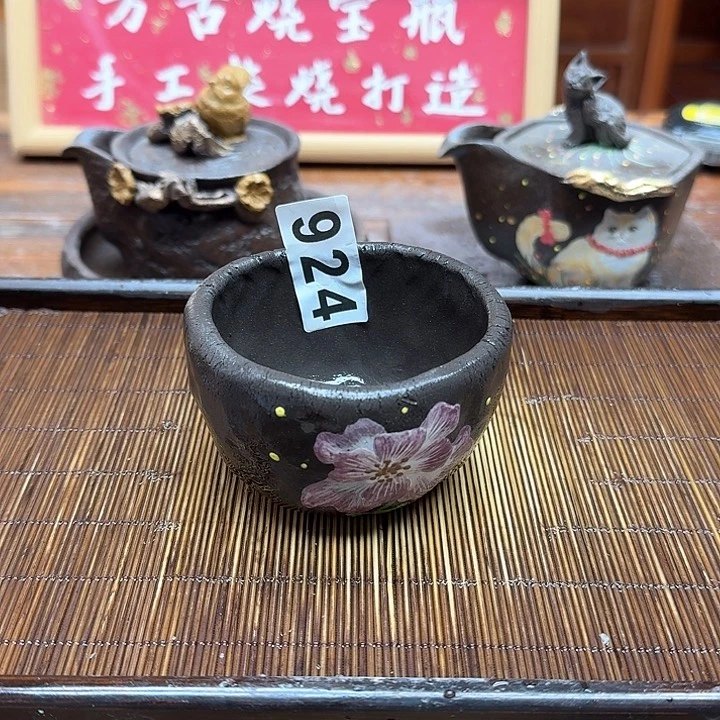 纯手工制作粗陶茶具